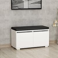 Kavenza Banc à Chaussures 2 En 1 Avec Coussin D'assise - Banc De