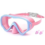 COOLOO Taucherbrille Kinder für 4-16 Jahre，180°Panorama HD Anti Nebel Anti-Leck Schnorchelmaske Kinder, Schwimmbrille mit Nasenabdeckung für Jungen Mädchen Jugendliche
