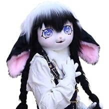 Fursuit Hood Mask, Furry Animal Headwear, KIG Dark Style Wearable Anime Party Hood, Clothing AccessoriesD