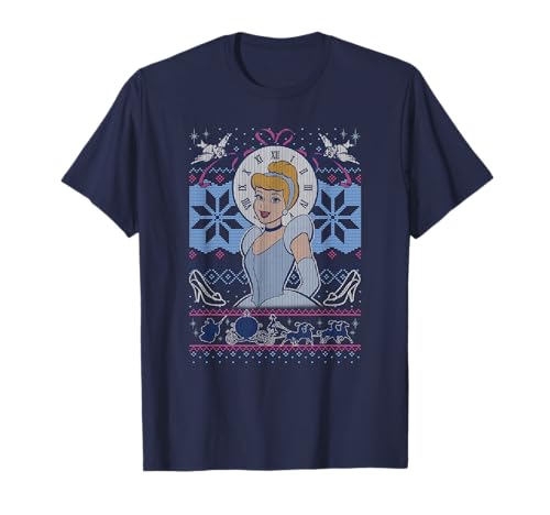 T-shirt Cendrillon Disney de Noël avec motif horloge pull pour fêtes