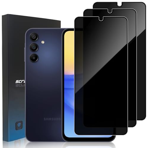 Verre trempé anti-espion Samsung Galaxy A15 protégez votre écran dans les transports