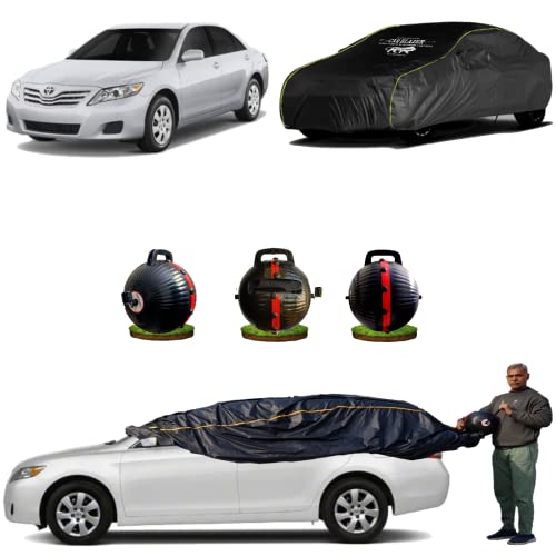 Image of CARBLAZER Portable & Semi-Automatic Full Body Car Covers: Heavy Duty| Anti-Theft| Dust & Scratch Proof | Water & Wind Resistant | Dual-Side Car Covers, Compatible for Toyota Camry Old Model