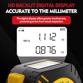REVASRI Metro a nastro digitale, telemetro laser da 40 m e metro a nastro da 5 m, unità di visualizzazione digitale in tempo reale FT/M/IN e modalità Pitagora Misurazione Pitagora/Distanza/Area/Volume
