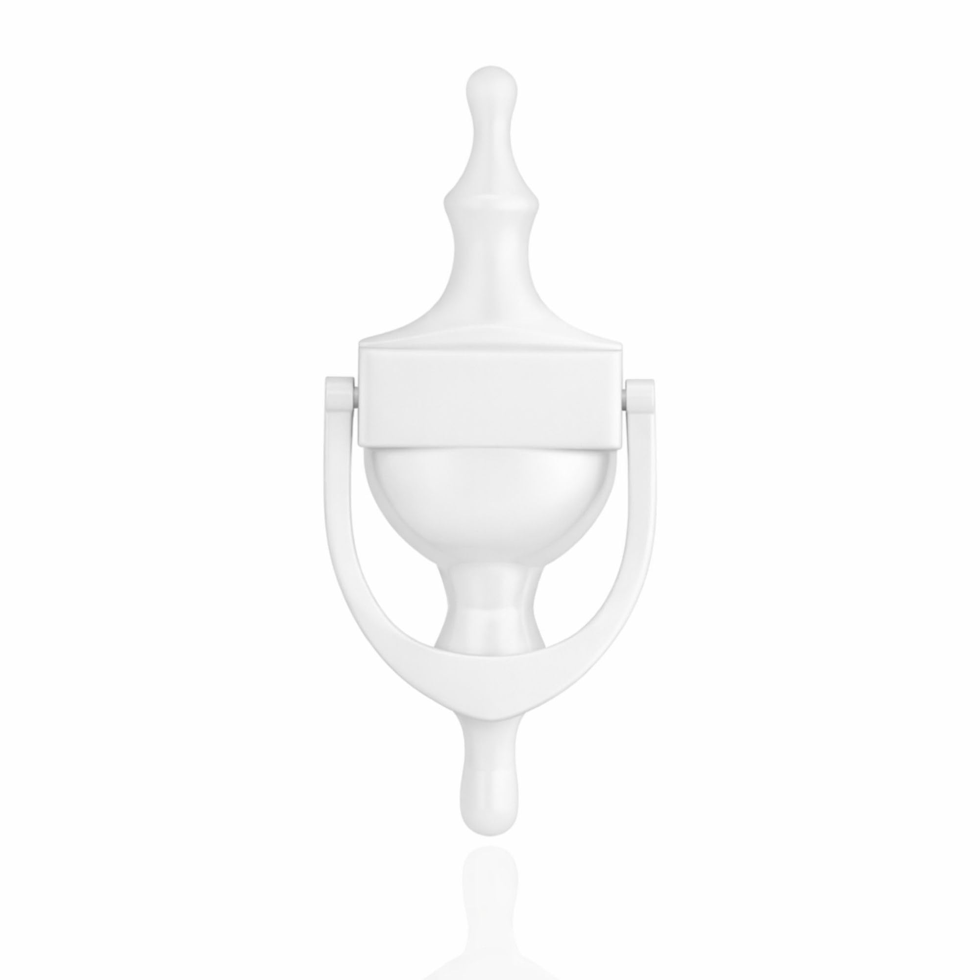 Uap White Victorian Urn Door Knocker 6 Inch Traditional With Bolt Fix And Self Adhesive Fixings Single