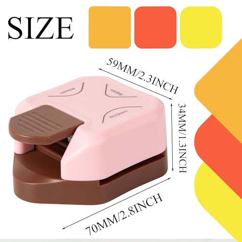Image of QIQQIKIN Corner Rounder Punch Pink,Paper Punches for Crafting,Cardstock,Edge Cutter,Scrapbook,Card Making Supplies,Journaling Accessories, Photos Cards Scrapbooking