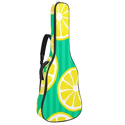Housse de guitare acoustique 106 cm jaune citron, le sac à dos idéal des musiciens nomades