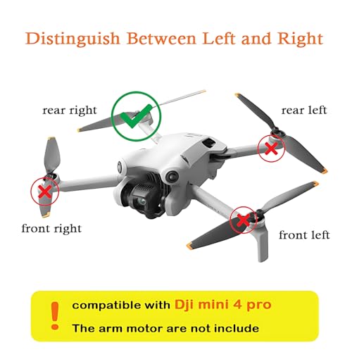 ZWLLKJGS Body Arm Shell For Dji Mavic Mini 4 Pro Rear Left Arm Cover Replacement Mini 4 Pro Drone Right Rear Arm Cover Piece Repair Parts Drone Accessories (rear left arm) by ZWLLKJGS - Image 3