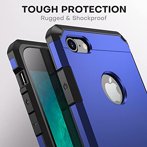 Impactstrong Compatible With Iphone 7/8 Case, Heavy Duty Dual Layer Protection Cover Heavy Duty Case Designed For Iphone 7/8 (Navy Blue) #TOP2