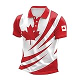 Generisch Camicie da uomo per tutti i giorni, casual, traspiranti, comode, vestibilità comoda con design a bottoni, perfette per orologi primavera, estate e autunno, Colore: rosso, L