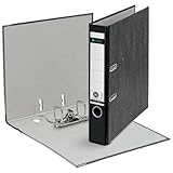Leitz Qualitäts-Ordner 180°, 20er Pack, A4, 100 % recycelter Karton, Schmal, 5,2 cm Rückenbreite, Wolkenmarmor-Papier, Schwarzer Rücken, 10501095