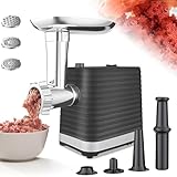 Picadora De Carne Eléctrica Embutidora De Salchichas, Rallador De Queso Multifuncional, Molinillo De Alimentos para Salchichas, con Placas De Molienda De Acero Inoxidable Y Tubos para Relleno