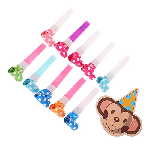 Milisten 10 Sets Cartoon Blowers Noisemakers Whistle Bright Musical Noise Makers for Birthday Celebrations Easy to Use Cheer Props for Festive Family and Holiday Parties