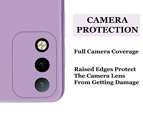 Image of A rtistque Liquid Silicone Back Cover Case for Infinix Hot 10 Play Matte Shockproof TPU Soft Flexible with Camera Protection - Purple