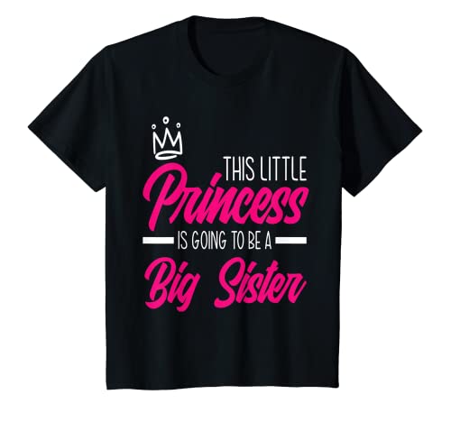 Niños Esta pequeña princesa va a ser una hermana mayor Camiseta