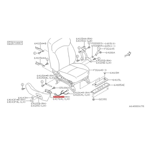 Interrupteur de réglage du siège bloqué ? Commande gauche Subaru XV Forester - 6