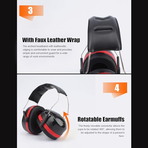 Zhjvihx MUFF DE EAR ROUCO REDUÇÃO, 27dB NRR Bloqueio DE Fone DE Ouvido Bloqueio para Audição Com Fit