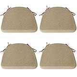 Shinnwa Chair Cushions with Ties for Dining Chairs [17 x 16.5 Inches] Non Slip Kitchen Dining Chair...