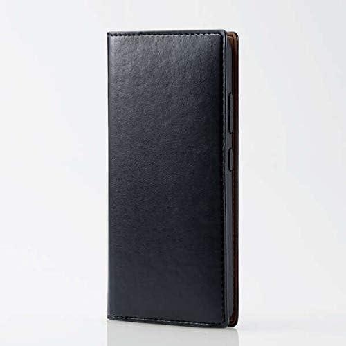 Elecom PM-G202PLFYILBK Galaxy A41 Case, RICERCA Soft Leather, Smooth Soft Leather from Italian Brand, Black