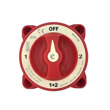ISURE MARINE Battery Switch Selector 4 Position Terminal Battery Cable Switch for Motorhomes 32V 350A RED