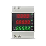KETOTEK Voltímetro Amperímetro Digital AC 80-300V/100A Medidor de Voltaje Corriente Potencia Energia Electrica Medidor de Consumo Electrico Din Rail Multímetro Probador de Energía