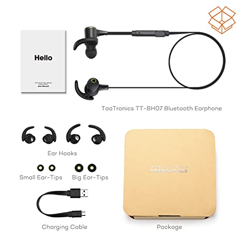 Bluetooth Headphones, Bluetooth 5.0 Stereo Aptx Wireless Earbuds With 6H Playtime Bass Magnetic Ipx6 Water Resistant Bluetooth Earbuds Cvc6.0 Mic , Lightweight Neckband Earphones For Sport, Gym #TOP6