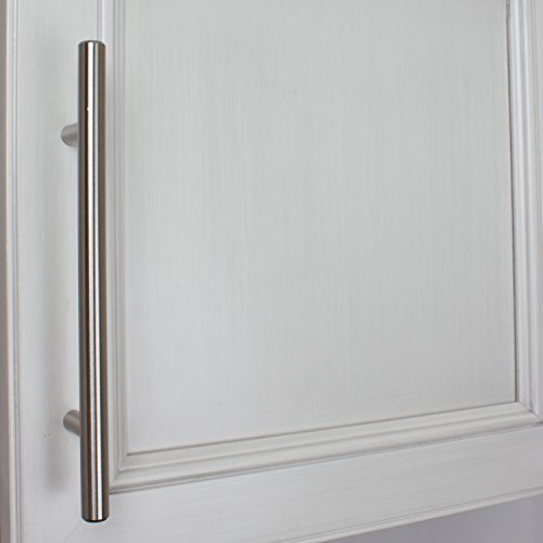 Gliderite Hardware 5008-128-Ss-25 5 Inch Cc 8 Inch Long Solid Handle Bar Pulls 25 Pack, 5", Stainless Steel Finish #TOP4