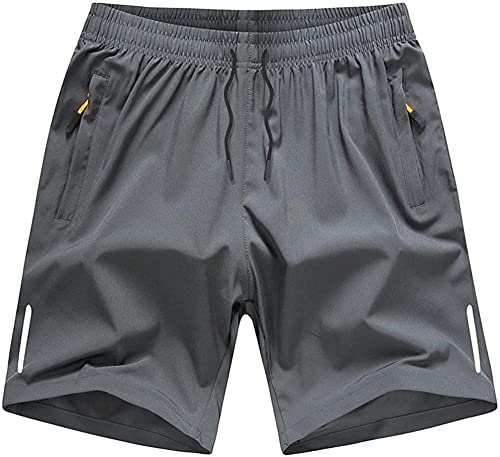 Catálogo para Comprar On-line Ropa de Running para Niño Top 10. 46 ANHDM Boy's Athletic Shorts Quick Dry Sports Running Shorts Basketball Shorts,A/Grey,8-9T=Tag 140