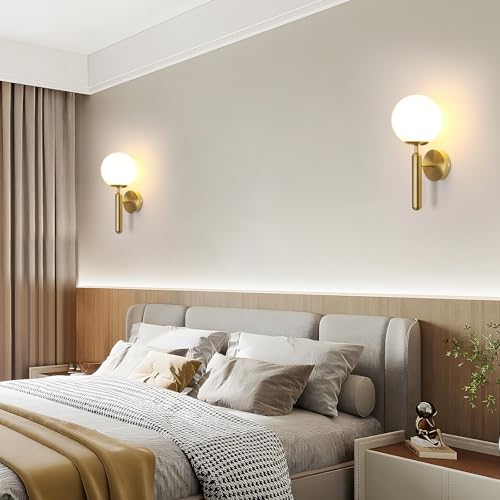 Lámpara de pared con pantalla de cristal E27 iluminación interior moderna 3