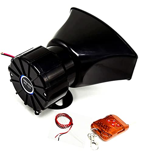 YIYIDA Autohupe Car Horn Drahtlose Sirene Fernbedienungshorn Sirene Lautsprecher Notrufhorn Lautsprecher Feueralarmhorn Geeigneter Notfallton Laute Autosirene Horn Sirene für 12V Auto LKW Boot ect