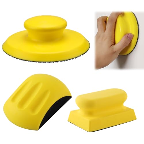 3 Stück Schleifklotz 5 zoll Schleifblock Mausförmiges Handschleifblock für Handwerk Möbel Holzarbeit Polish Schleifscheiben