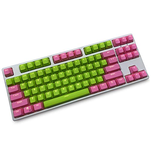 Keycaps 87 tasti PBT Copritasti Tastiera meccanica Doppio retroilluminato Parola trasparente da gioco per layout USA per Cherry MX vendi solo copritasti