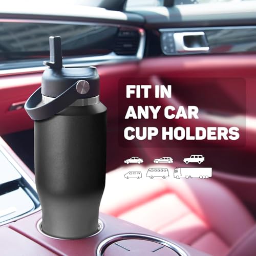 Image of 32oz Water Bottle Insulated with Straw,Leak Proof Water Bottles,Mens Water Bottle Stainless Steel for Gym,Hiking,Travel,Sport,1 Liter,Bpa free