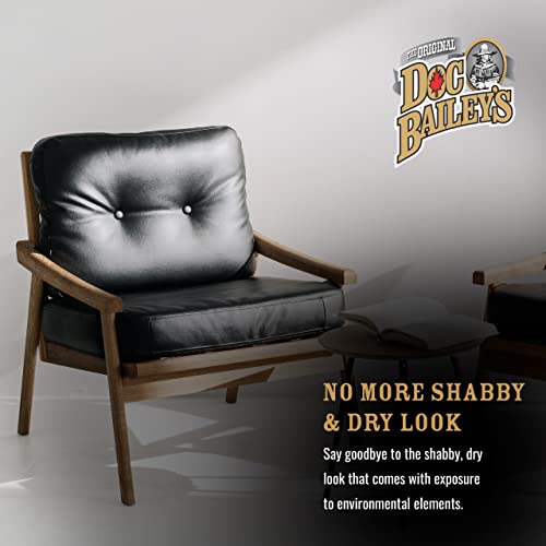 Doc Baileys Black Leather Color Restorer - Pack Of 2 (4Oz) - Leather Cleaner And Conditioner For Shoes, Jackets, Saddle Bags, Rubber Trim & Vinyl Repair - Protects & Waterproofs With Lanolin Oil #TOP7