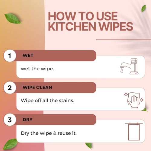 Image of Daddy Clean Kitchen Roll Cleaning Wipes Washable & Quick-Dry Dry Non-Woven Dish Towels for Home & Kitchen, Durable & Lint-Free Cleaning, Super Absorbent Reusable Tissue Roll (Pack of 1)