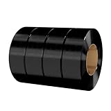eSUN PLA Refill Filament 1.75mm, Spulenloses 3D Druck Filament Maßgenauigkeit +/- 0.05mm, 1 kg pro Spule, 4 Spulen für 3D Drucker, Schwarz-4KG
