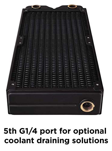 Image of Thermaltake Pacific DIY Liquid Cooling System Clm240 40mm Thick High-Density Fins Dual-Row Copper Tubes Copper Radiator CL-W236-CU00BL-A