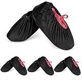 4 Stück Mehrweg-Schuhüberzieher für Damen und Herren, Schuhüberzieher wasserdicht, Rutschfest Waschbar Wiederverwendbare Schuhüberzieher,Überziehschuhe für Haus und Garten(Größe 37-42)
