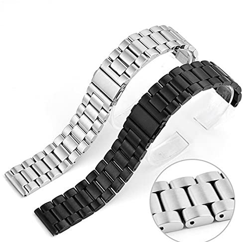 Bracelet de montre d'affaires noir 19mm EKSED idéal pour le bureau