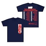 Sombr The Late Nights and Young Romance Tour 2025 T-Shirts Women Men Fashion Short Sleeve Tee (Navy Blue,Medium)