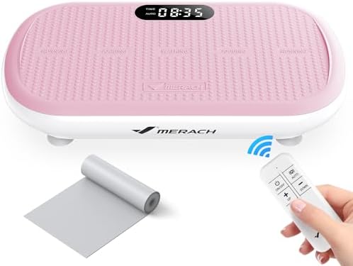 MERACH CV40 Vibrationsplatte mit 13 mm Großer Amplitude | Leistungsstarker 200W Motor, Bluetooth-Lautsprecher, Komfortable Silikonoberfläche, Fernbedienung, Heimtraining