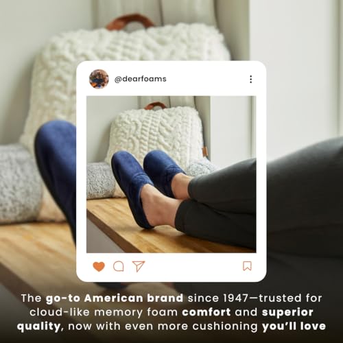 Image of Dearfoams Women's Lightweight Memory Foam Indoor House Slipper Darcy Velour Clog with Wide Widths