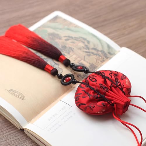 Bolsas aromáticas de estilo antiguo con borlas y flores miniatura 5