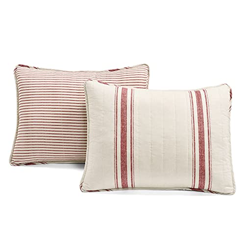 Parure de lit rayures de ferme pour grand lit solution de décoration colorée - 8