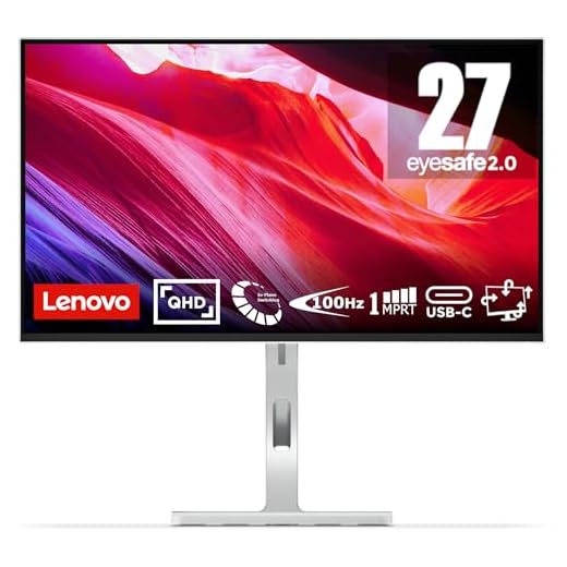 Lenovo L27h-4A | 27" QHD Monitor | 2560x1440 | 100Hz | 350 nits | 1ms Reaktionszeit | USB-C Dockingstation | HDMI | DisplayPort | IPS Panel | integr. Lautsprecher | grau