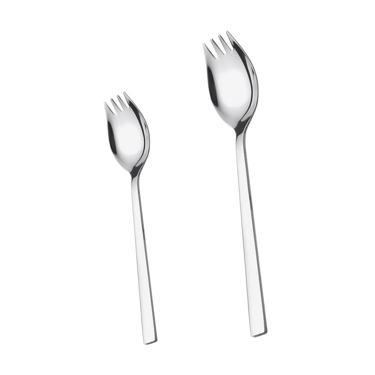 2pcs Long Handle Salad Spoon Pasta Spoons Dual Use Fork Spoon Practical Fruit Spoons Multi-purpose Tableware Fruit Sticks Appetizer Forks Salad Serving Utensils Spoon Fork Spoons