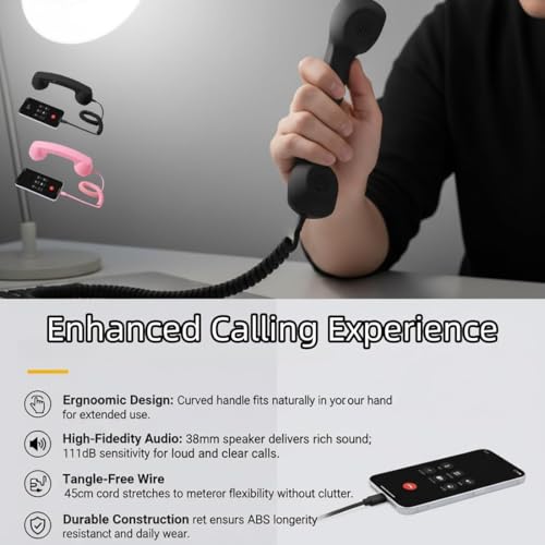 Receptor de teléfono Bluetooth retro que soluciona videoconferencias incómodas 4