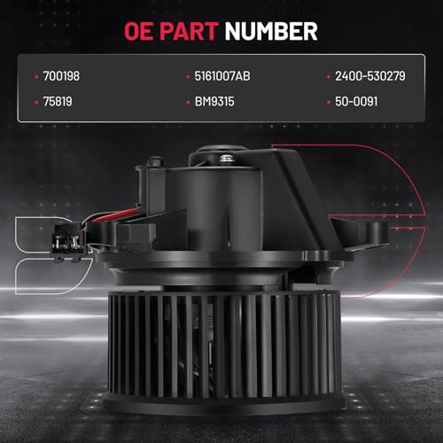 Image of BDFHYK AC Heater Blower Motor Fan 700198 Compatible with 2005-2010 Dakota,2006-2009 Raider,2011 Dakota,HVAC Blower Motor Assembly Replacement for 5161007AB 2400-530279 75819 BM 9315 50-0091