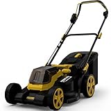 Baikemon 2 x 20V 19-Inch Brushless Lawn Mower, Compatible with DEWALT 20V MAX Battery (No Battery), Electric Lawn Mower with 6-Height Adjustment, 2-in-1 Cutting System, 3-Level Adjustable Handle