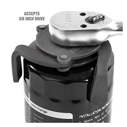 Oemtools 25017 2-1/2" X 3-7/8" 3-Legged Spin-On Style Oil Filter Wrench, Oil Filter Wrench Adjustable, Black #TOP3