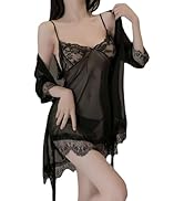 QNCLO Women's cosplay sexy camisole pajamas lace perspective mesh lingerie